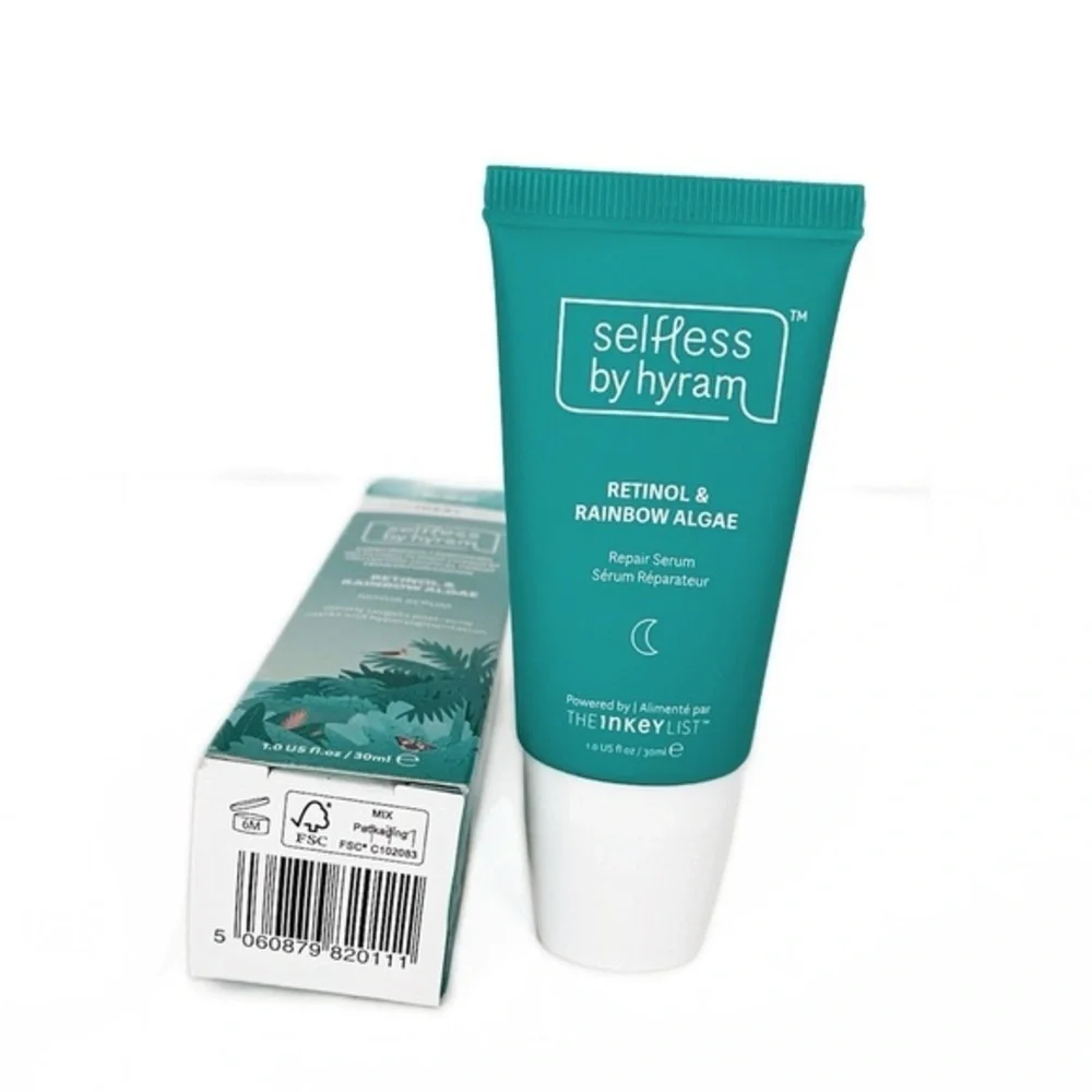 NIB Selfless by Hyram The Inkey List Retinol & Rainbow Algae Repair Serum 1 floz